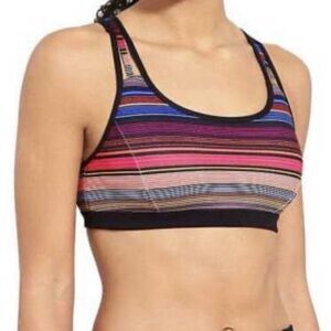 Athleta Striped Multicolor Sports Bra - S